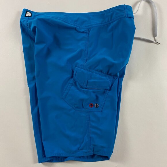 The North Face Board Shorts Size 32 Blue Swim Trunks Shorts Drawstring - Picture 3 of 13